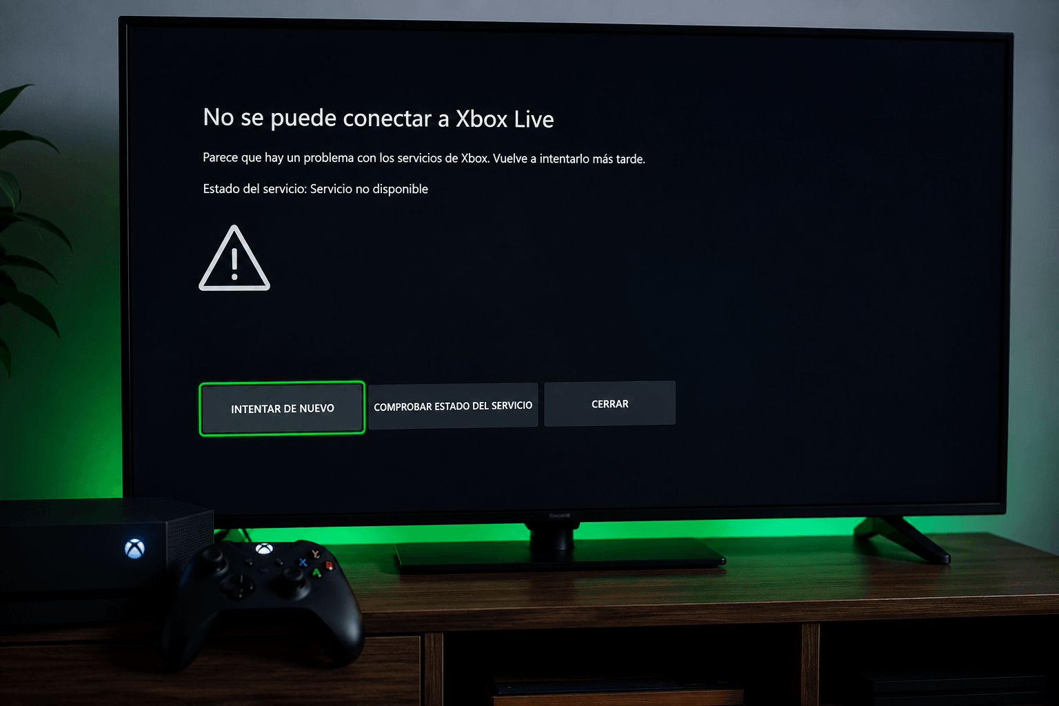 estado de servicio xbox error conexión consola